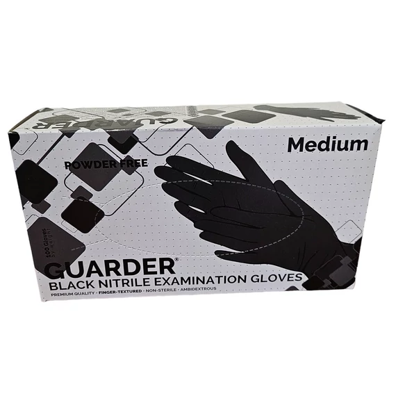 Guarder nitril fekete púdermentes kesztyű