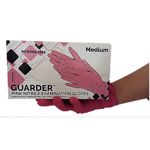 Guarder nitril pink púdermentes kesztyű